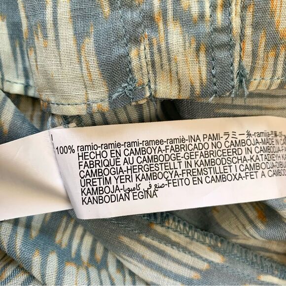 Zara 100% Ramie Oversize Button Up 3/4 Sleeve Shirt Size XS NWT - Picture 7 of 7